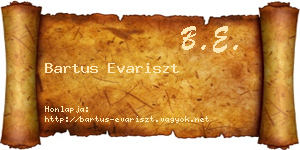 Bartus Evariszt névjegykártya